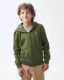 Hoodie Neeps Fabric Verde Selva Ultraoscuro Talla 4 Niño Chevignon