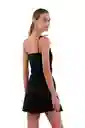 Vestido Corto Britt Negro Talla M Mercedes Campuzano