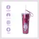 Vaso de Doble Pared Con Pitillo y Decoración Bt21 800 mL Miniso