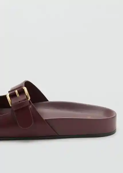 Sandalias Square Burdeos Talla 37 Mujer Mango