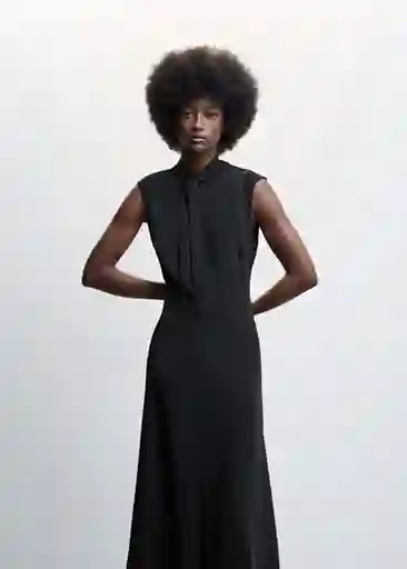 Vestido Letizia Negro Talla S Mujer Mango