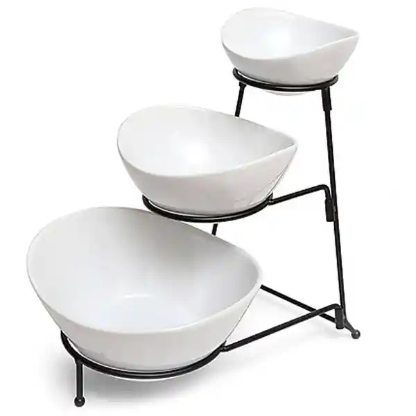 Gibson Set de Bowl + Soporte Metal Blanco 92702.04