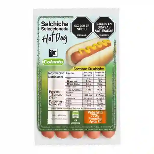 Colanta Salchicha Seleccionada Hotdog