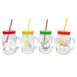 Expressions Vaso Mason Animals en Vidrio 450 mL GM9032XY1