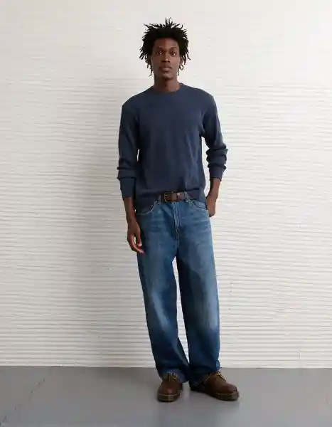 Camiseta Hombre Azul Talla SMALL 3967410 American Eagle