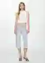 Pantalón Bowie Azul Talla 32 Mujer Mango