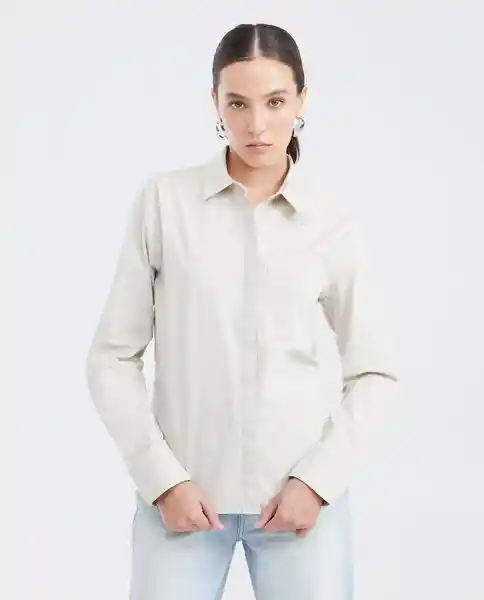 Camiseta Essential Poplin Crudo Beige Claro T L Chevignon