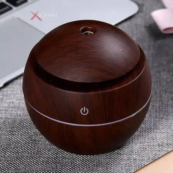 Humidificador Domo Madera Café Oscuro
