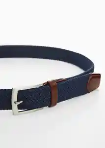 Cinturón Elástico Navy Talla 91 Hombre Mango