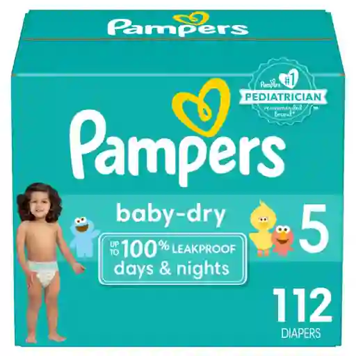 Pampers Pañales Baby-Dry Talla 5 x 112 Unidades
