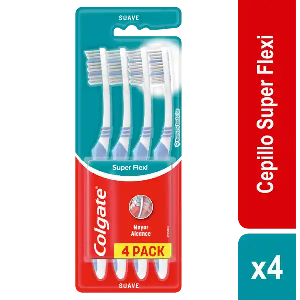 Cepillo de Dientes Colgate Super Flexi Suave x4und