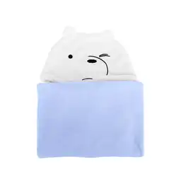 Cobija Con Sombrero Osos Escandalosos 5.0 Oso Polar Azul Miniso