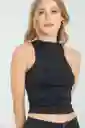 Top Amalfi Color Negro T.M Ragged
