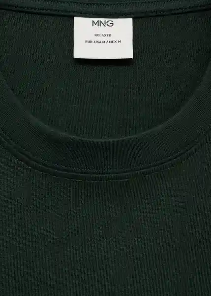 Camiseta Anouk Turquesa Talla S Hombre Mango