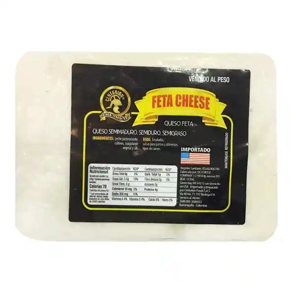 Feta Cheese Queso Semimaduro Trozo