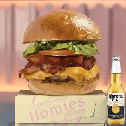 Combo Epic Burger + Corona 350 ml