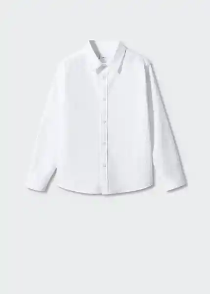 Camisa Oxfordp Blanco Talla 09 Niños Mango