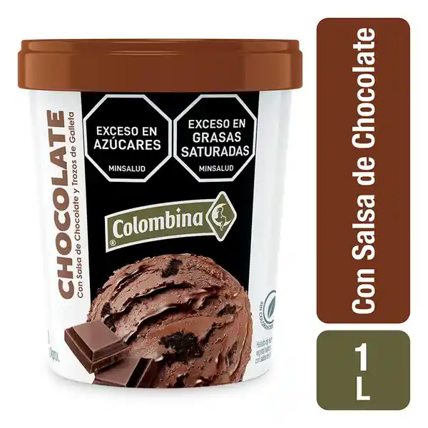 Colombina Helado de Chocolate con Salsa y Trozos de Galleta