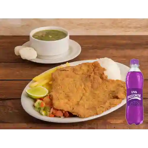 Combo 1/2 Chuleta de Cerdo + Uva Postobon 400 ml