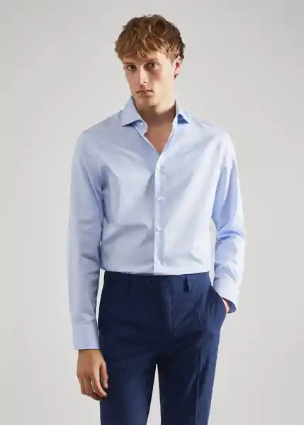 Camisa Selva Celeste Talla XXL Hombre Mango