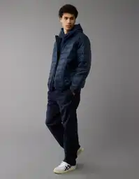 Chaqueta Hombre Azul Talla LARGE 1689429 American Eagle