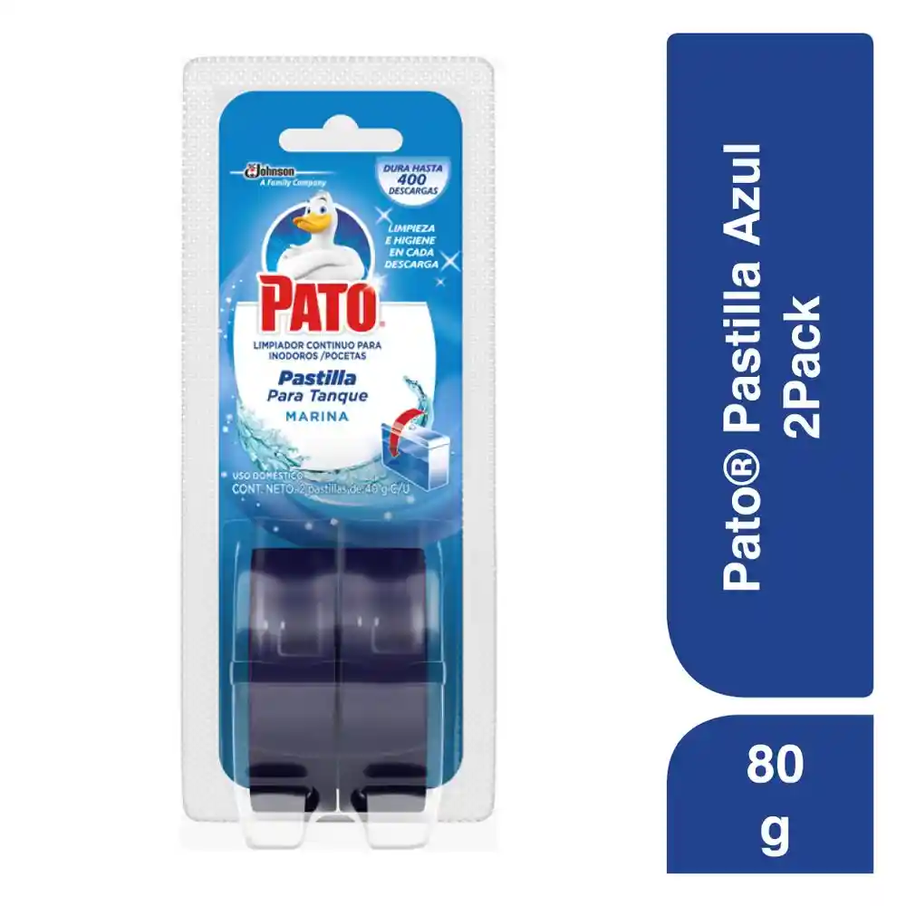 Pato Limpiador Tanque Pastilla Marina 2 Pack 80 gr