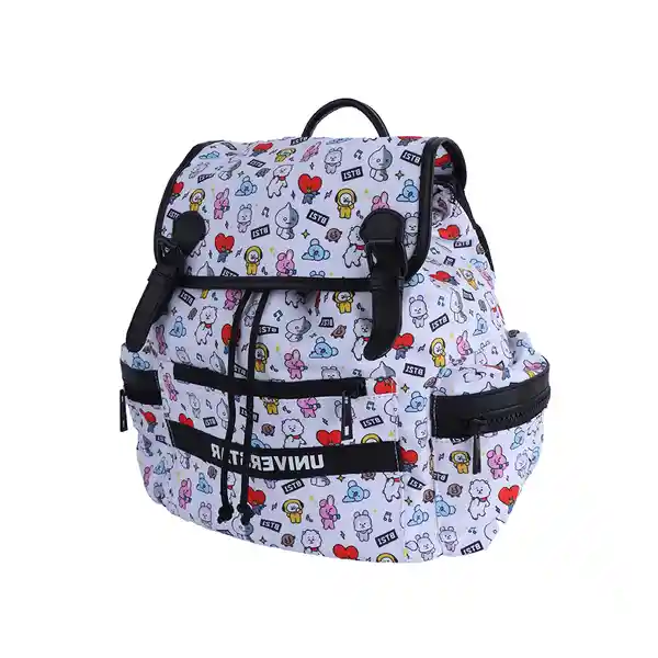 Maleta Multi Estampada Serie Blanca Bt21 Miniso