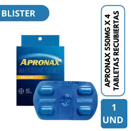 Apronax Naproxeno Sodico Blister Tabletas (550 mg).