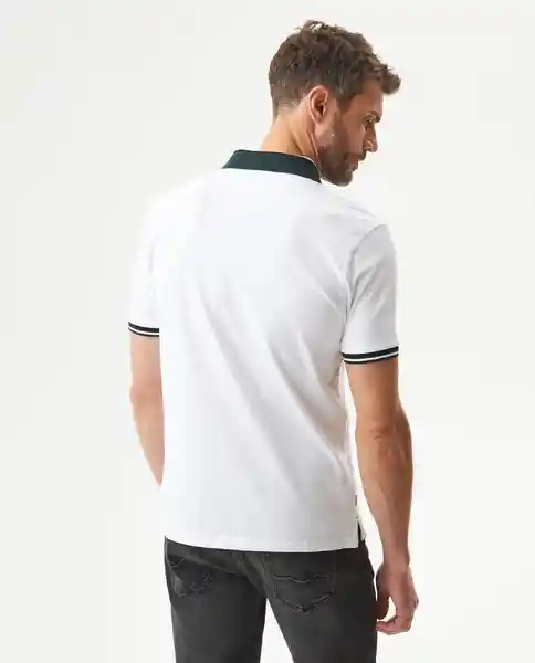 Camiseta Contrast Fabric Poloshirt Blanco 0 Claro T L Chevignon