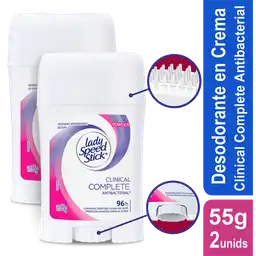 Lady Speed Stick Desodorante Clínico Antibacterial Mujer