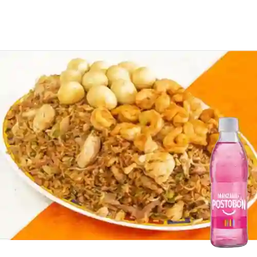 Combo Arroz Chino Oriental + Postobón Manzana 300 ml