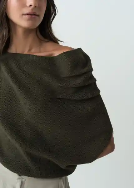 Blusa Manga Sisa Verde Galeras Ultraoscuro M 082G075 Naf Naf