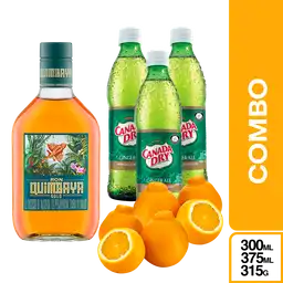 Combo Quimbaya Gold Media +Canada Dry 300 mL + Naranja Tangelo