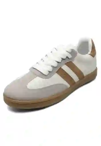 Tenis Hombre Blanco-Café Talla 41 3980 Tellenzi