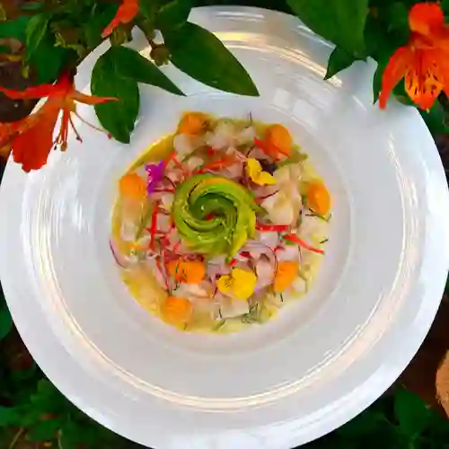 Ceviche en Leche de Tigre de Lulo (Camarón)