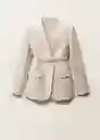 Blazer Americana Margarit Piedra Talla S Mujer Mango