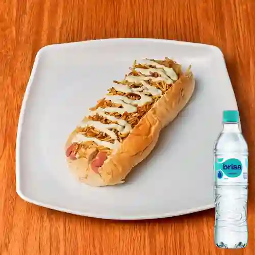 Combo Perro Senciilo + Brisa Sin Gas 600ML