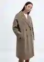 Abrigo Picarol Topo Talla 24 Mujer Mango