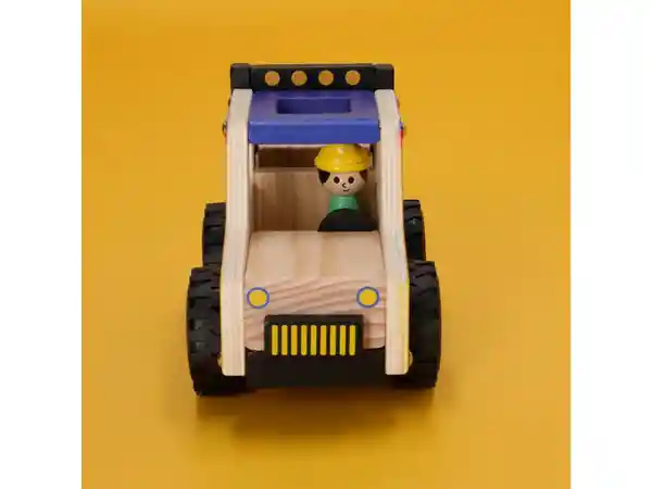 Juguete Transporte de Madera Con Personaje Casaideas