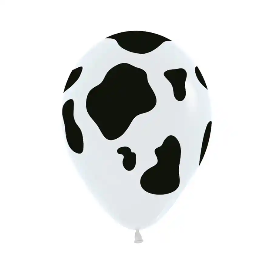 Globos R12 Fashion Blanco Vaca X 10 Unidades Sempertex