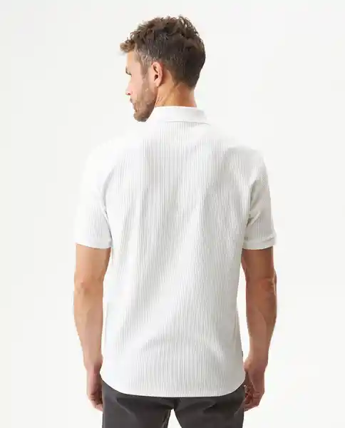 Camiseta Polo Vertical Crudo Prístino Claro M Chevignon
