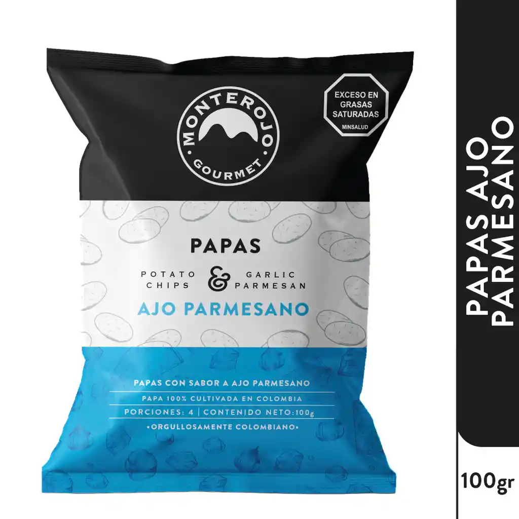 Monterojo Papas Ajo Parmesano Alpina 100 gr