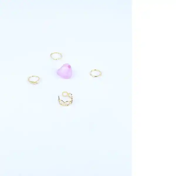 Set Anillos Imagine 61721LI Fuxia