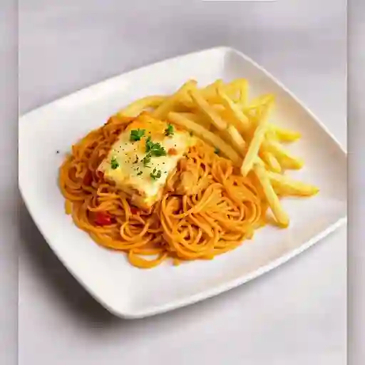 Espaguetis Spaghetti y Lasaña de Pollo