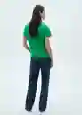 Camiseta Chalaca Verde Talla M Mujer Mango