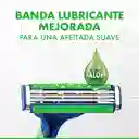 GILLETTE Prestobarba 3 Sensitive Cuchilla de Afeitar con Aloe Máquina de Afeitar Hombre Desechable Afeitada con Menos Irritación Afeitadora para Piel Sensible 3 Uds