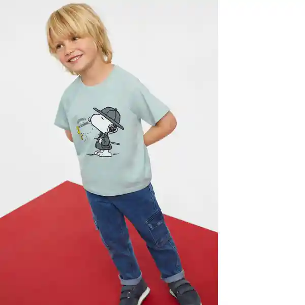 Camiseta Discover Verde Pastel Talla 69 Niños Mango