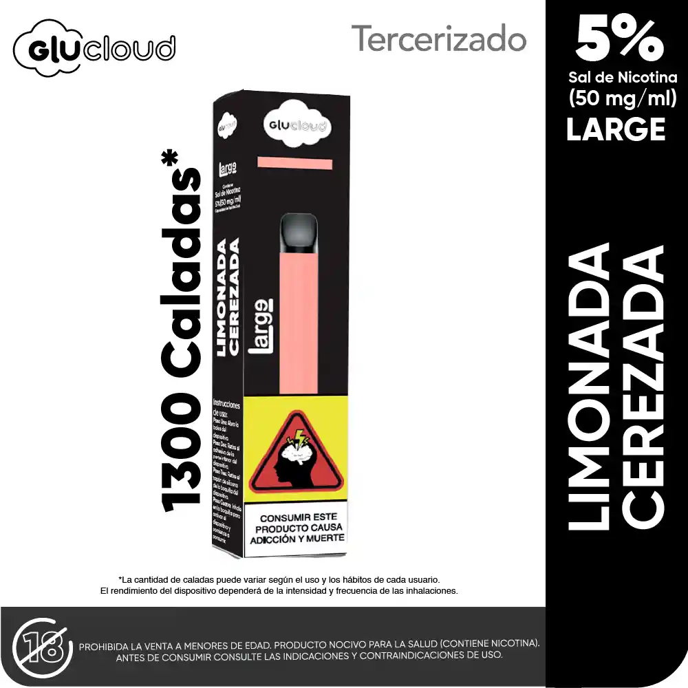 Glucloud Vapeador  Limonada Cerezada Large