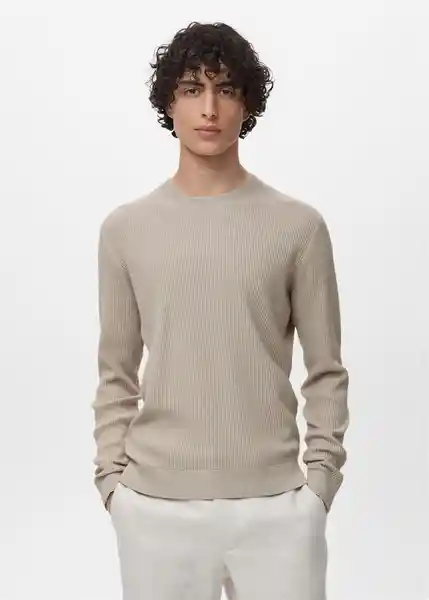 Jersey Antigua Beige Talla M Hombre Mango