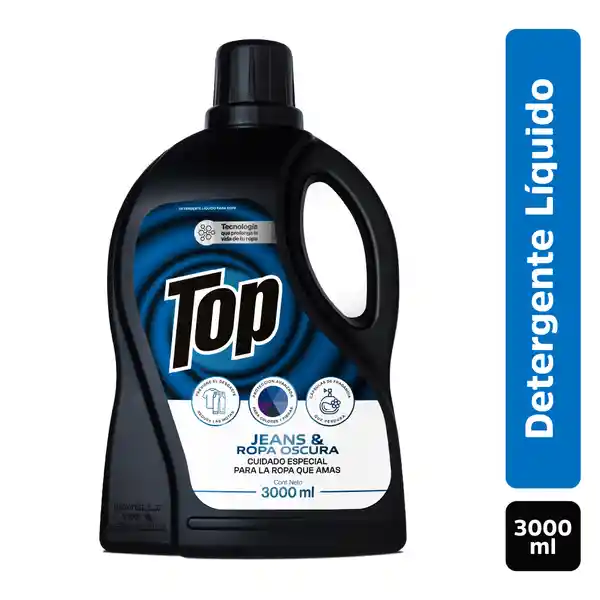Top Detergente Líquido Jeans & Ropa Oscura 3000 mL
